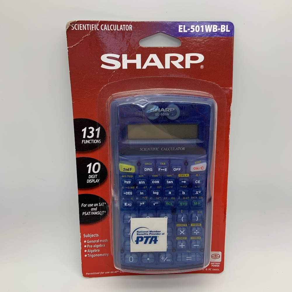 Sharp EL-501WB-BL Scientific Calculator Blue Sealed